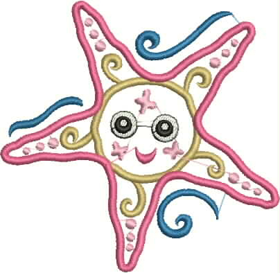 HAPPY WAVE MCM APLIQUE EMBROIDERY DESIGN