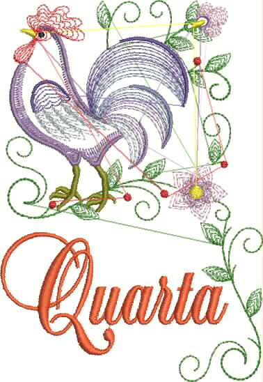 Village Hen Embroidery Design