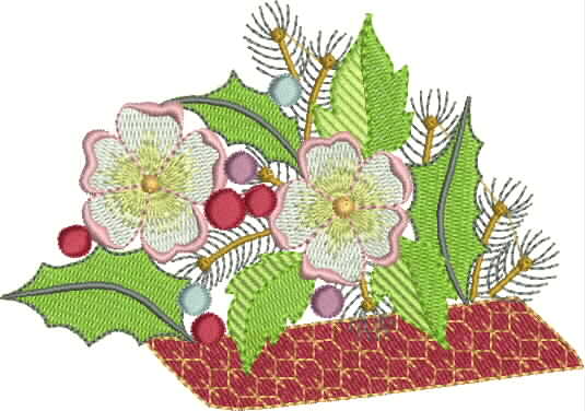 Green Christmas Bauble Embroidery Design