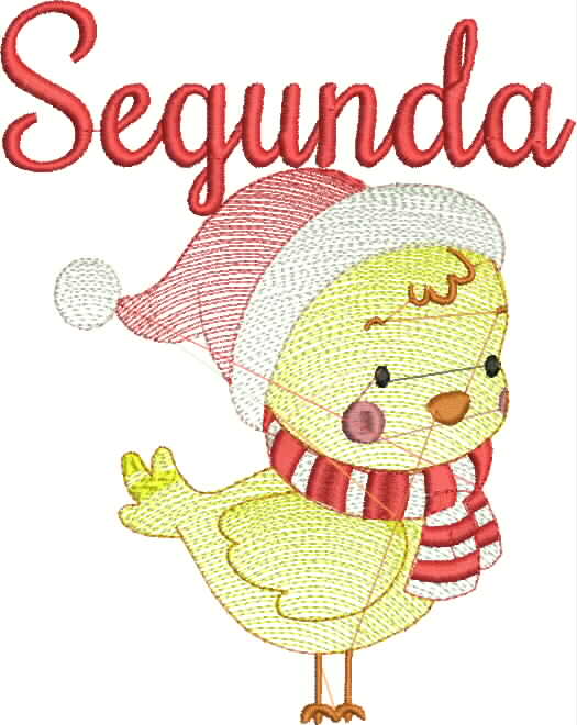 Red & Gold Festive Bauble Embroidery