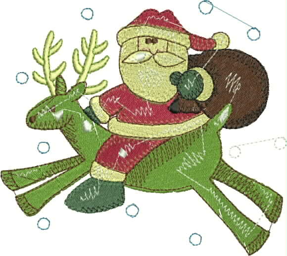 Red Swirl Holiday Embroidery