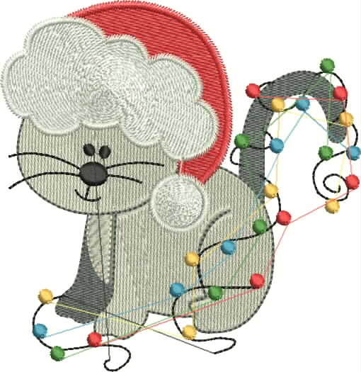 Red Festive Ball Embroidery