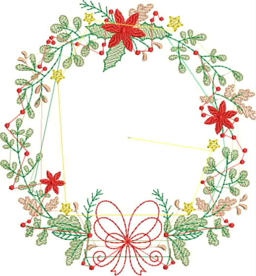 Golden Holiday Bauble Embroidery