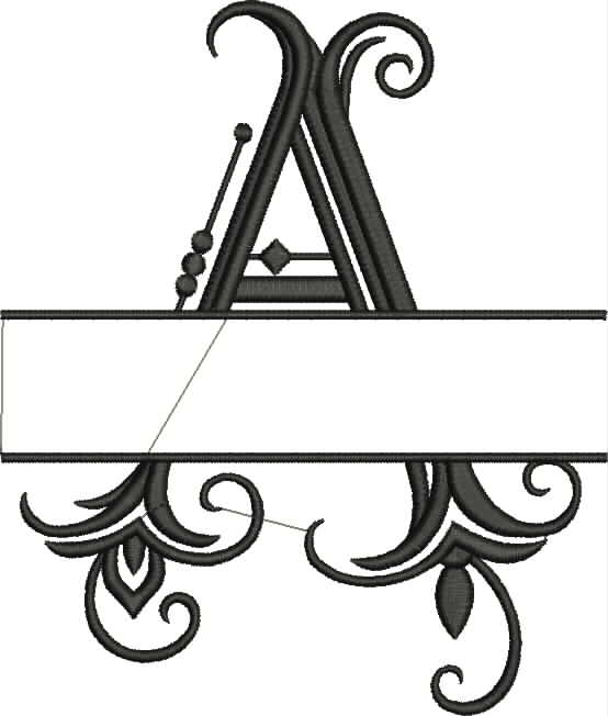 Split Monogram Letter A