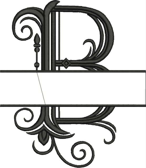 Split Monogram Letter B