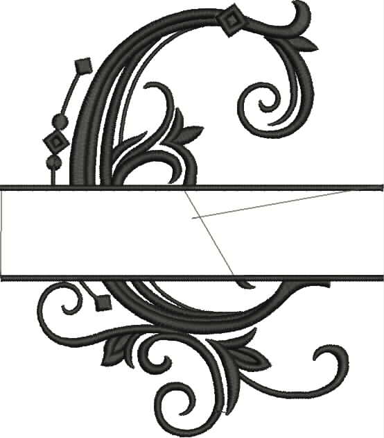Split Monogram Letter C