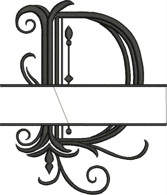 Split Monogram Letter D