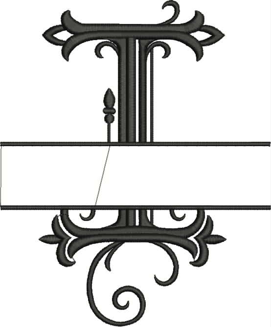 Split Monogram Letter I