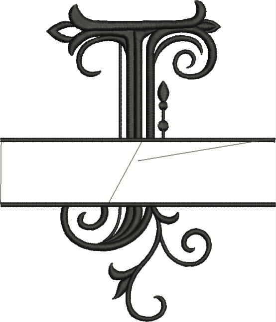 Split Monogram Letter J