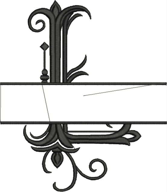 Split Monogram Letter L