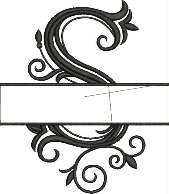 Split Monogram Letter S