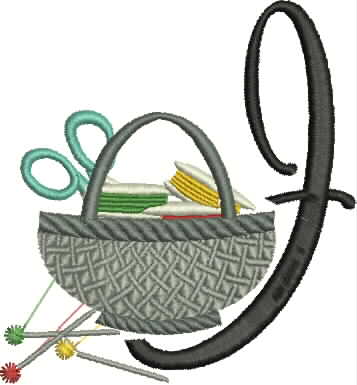 Alphabet Sewing Font Embroidery Design – Letter J