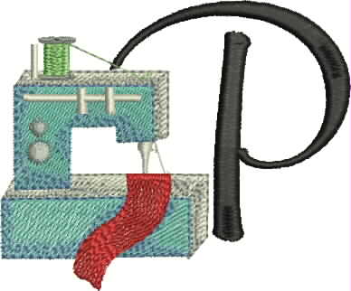 Alphabet Sewing Font Embroidery Design – Letter P