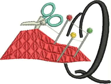 Alphabet Sewing Font Embroidery Design – Letter Q