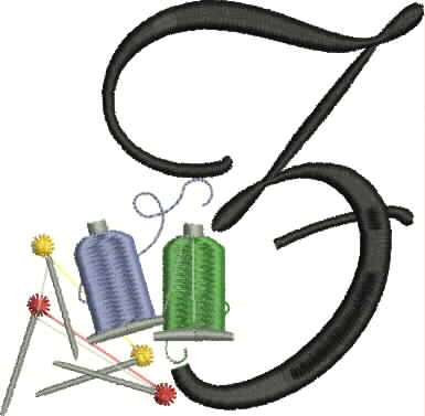 Alphabet Sewing Font Embroidery Design – Letter Z
