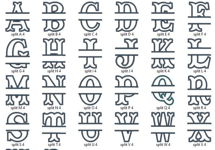Premium Embroidery Alphabet Design Set