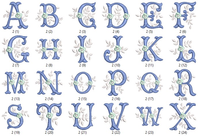 Vintage Style Alphabet Embroidery Pack