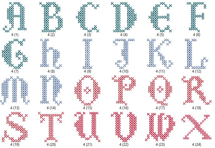 Royal Monogram Alphabet Embroidery Bundle