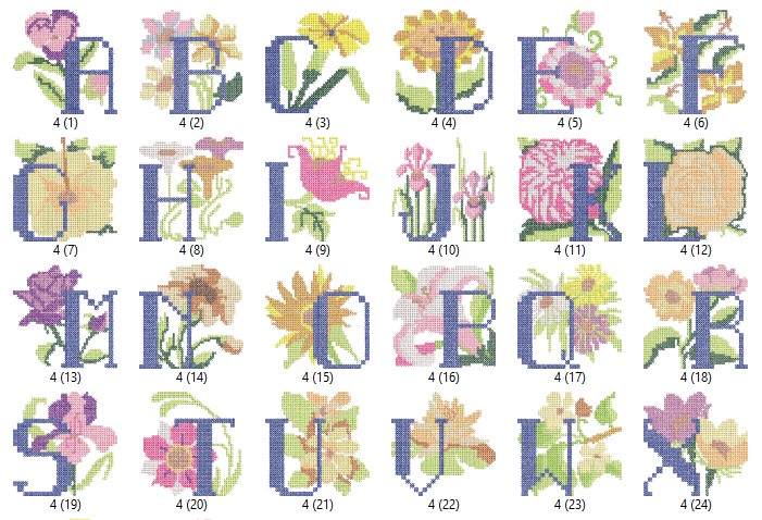 Cartoon Fun Alphabet Embroidery Letters