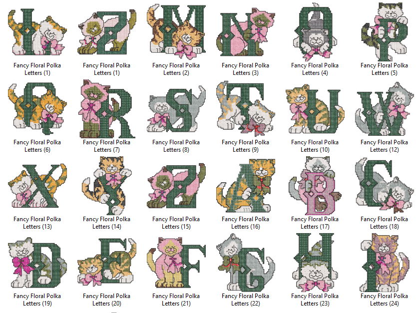 Fancy Floral Polka Letters