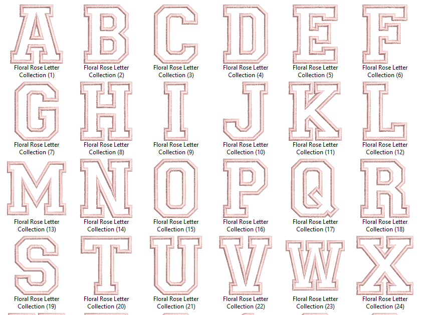 Floral Rose Letter Collection