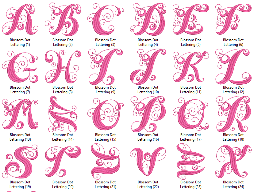 Blossom Dot Lettering