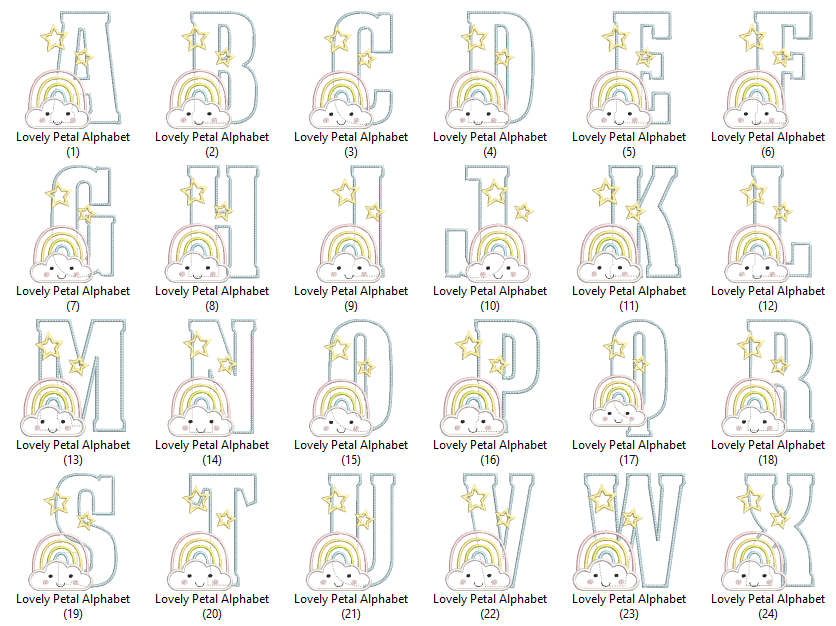 Lovely Petal Alphabet