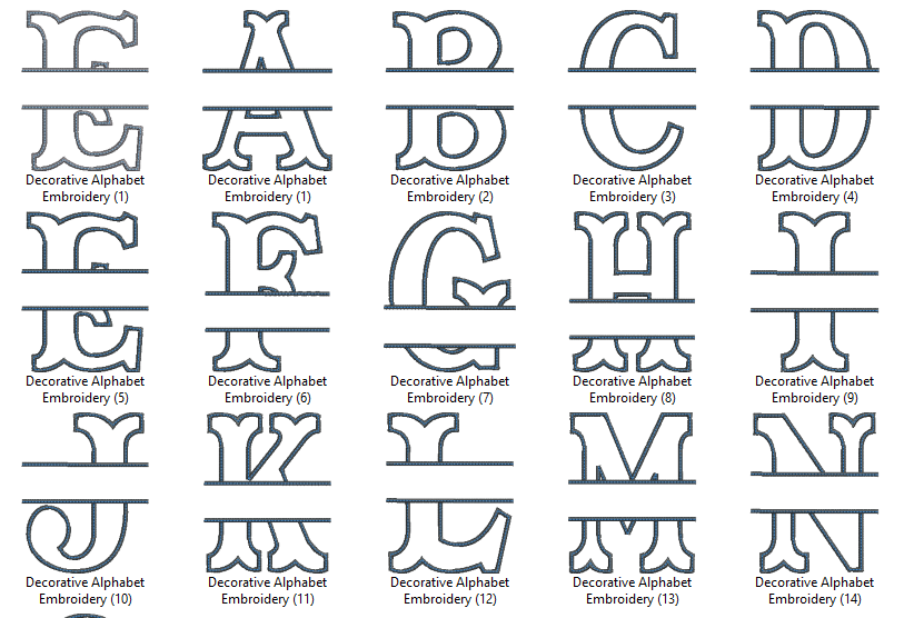 Decorative Alphabet Embroidery