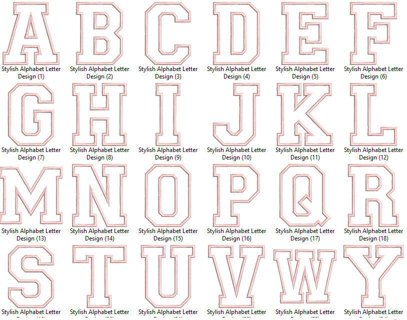 Stylish Alphabet Letter Design