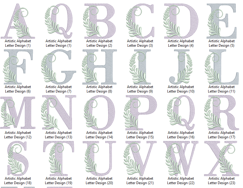 Artistic Alphabet Letter Design