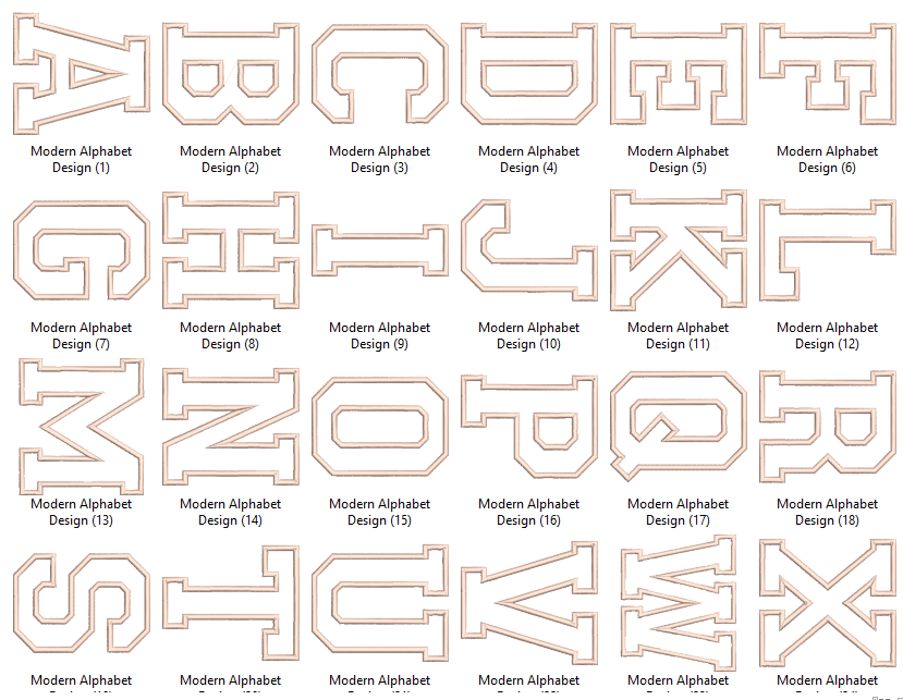 Floral Alphabet Initials