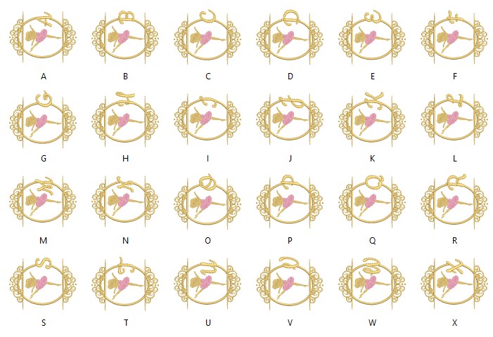 Luxury Initial Letter Embroidery