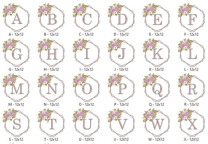 Decorative Letter Alphabet Embroidery Patterns