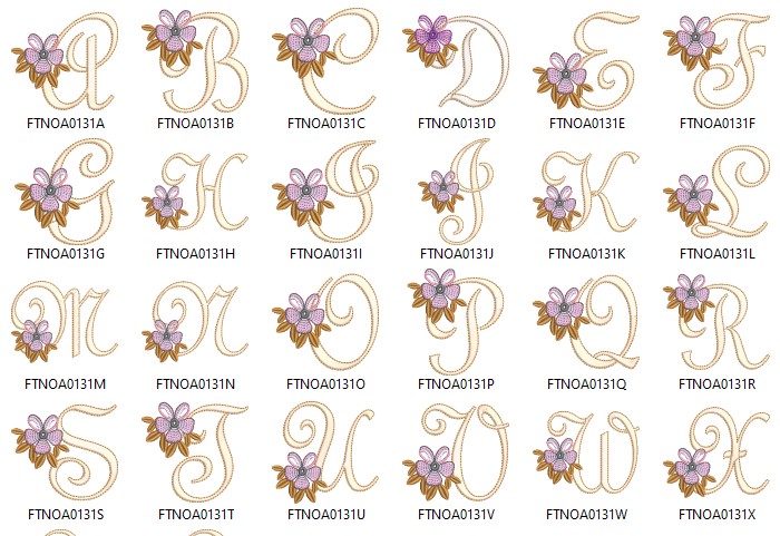 Creative Alphabet Initial Embroidery Designs