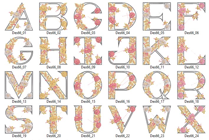 Modern Alphabet Letter Embroidery