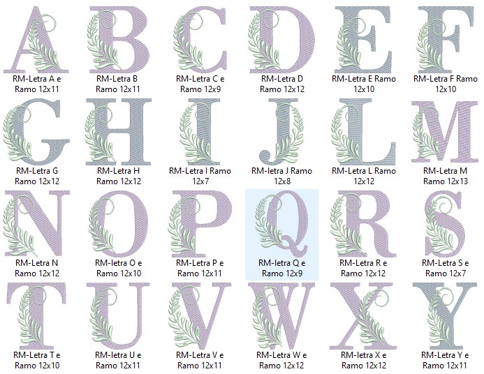 Luxury Alphabet Monogram Embroidery