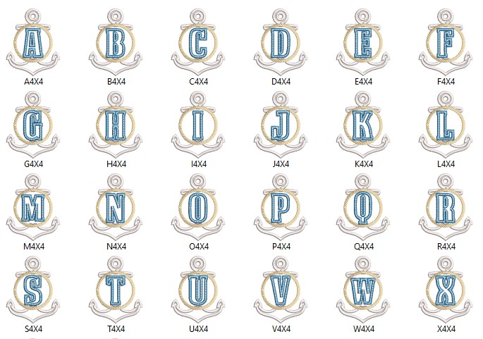 Elegant Letter Monogram Embroidery Collection