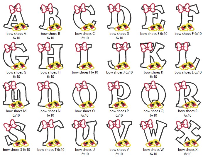 Classic Alphabet Monogram Set for Machine Embroidery