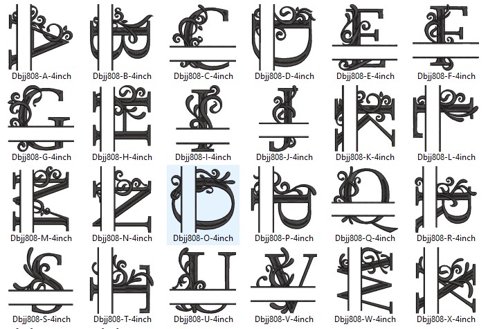 Artistic Alphabet Embroidery Patterns