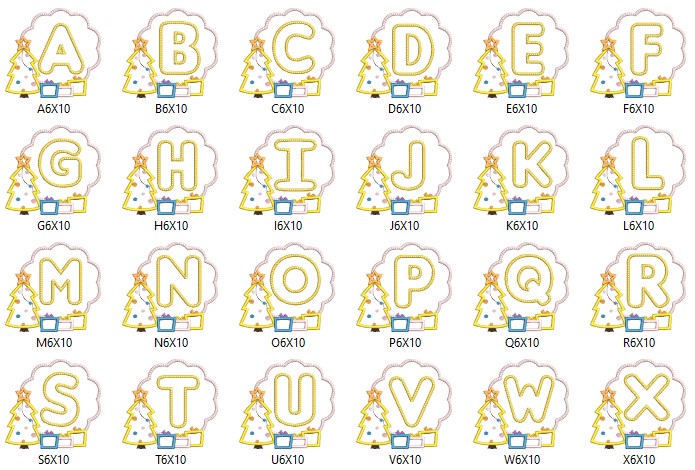 Floral Alphabet Monogram Embroidery