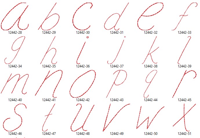 Beautiful Alphabet Monogram Embroidery Pattern