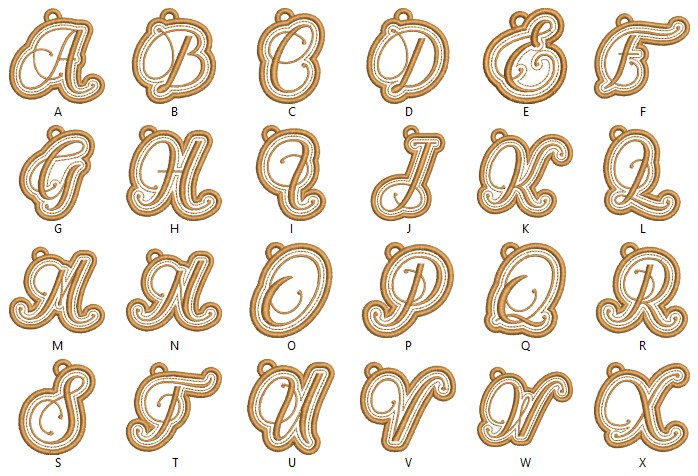 Creative Alphabet Monogram Embroidery Design