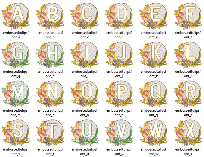 High Quality Alphabet Monogram Embroidery Files