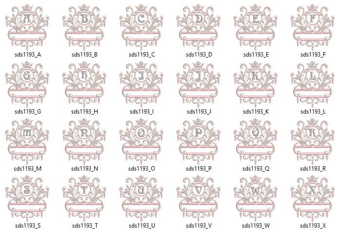 Exclusive Monogram Alphabet Embroidery Design