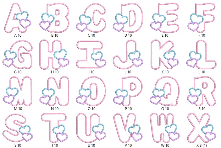Vintage Alphabet Monogram Embroidery Design
