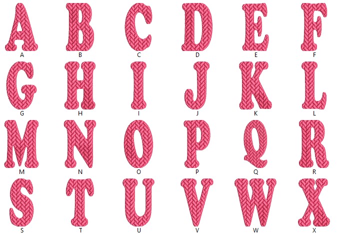 Luxury Style Monogram Letter Embroidery