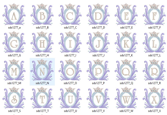 Beautiful Alphabet Letter Embroidery Design