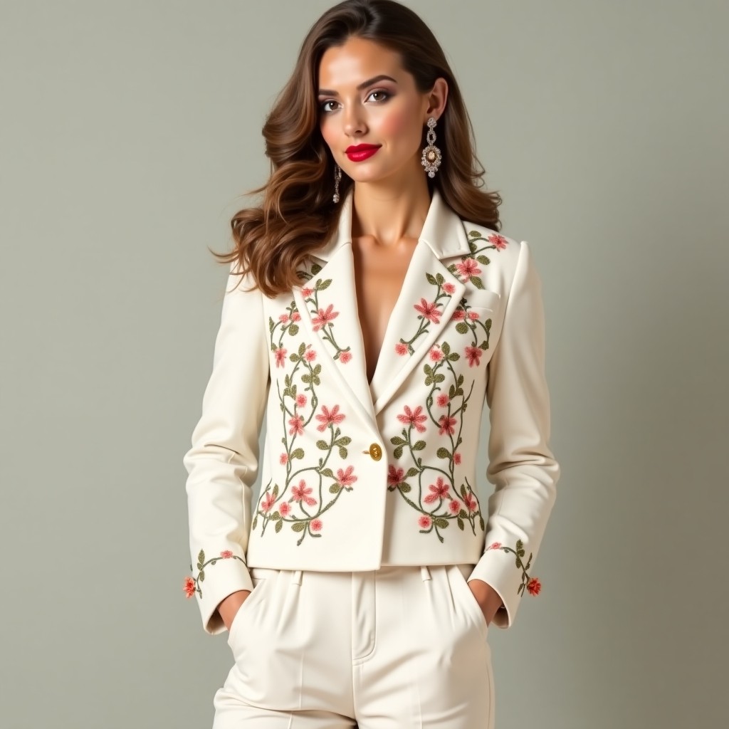Elegant Women's Parade Embroidery Jacket