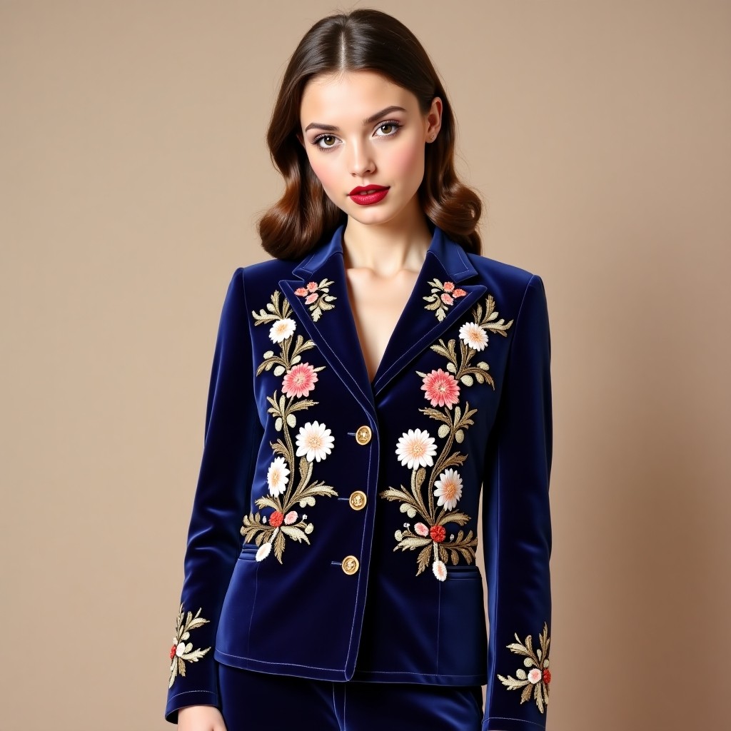 Premium Regal Floral Uniform Blazer