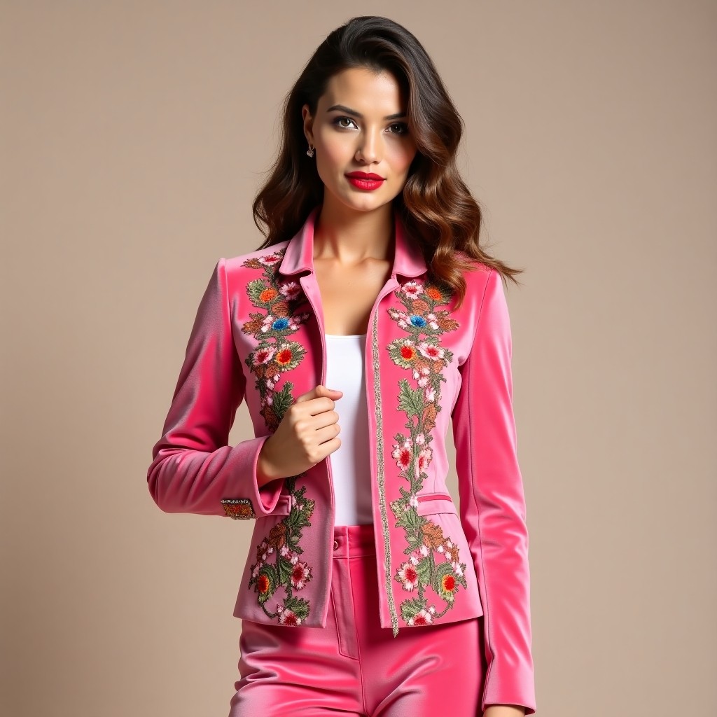 Elite Floral Royal Uniform Blazer